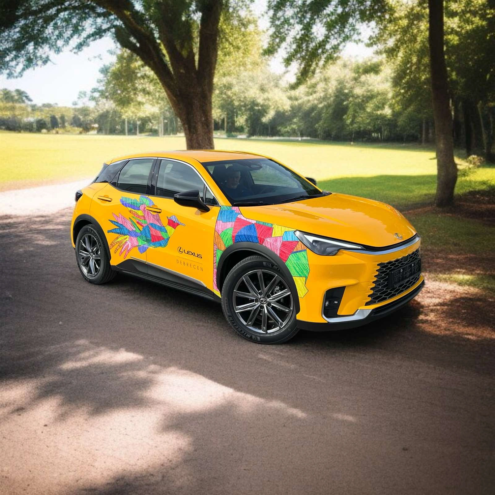 autódekoráció_2D fólia_nyomtatott laminált és vágott dekoráció kombinálva_Lexus