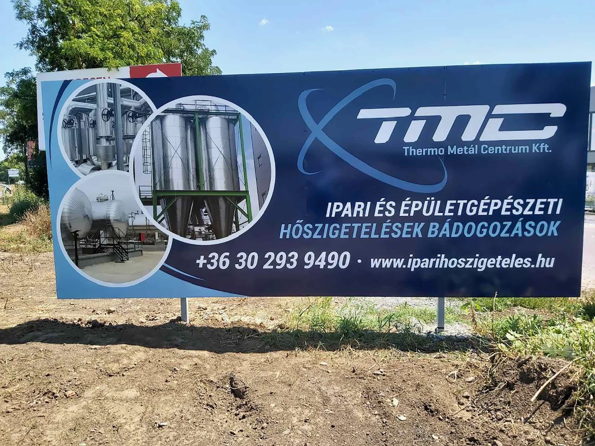 kültéri_oriás tábla_6x2m dibond lemezre nyomtatott uv laminált matrica dekor